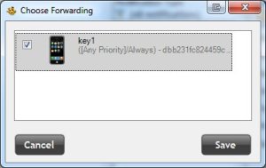 Selecting the Destination Key