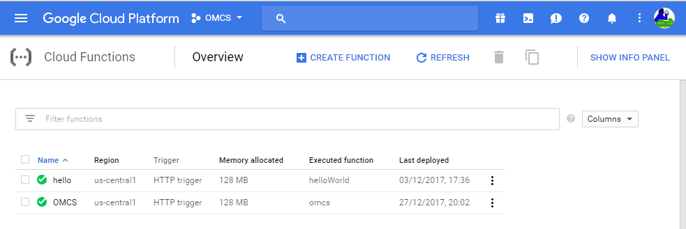 Google cloud functions