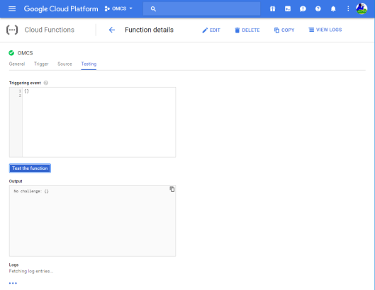 Google Functiuons Test