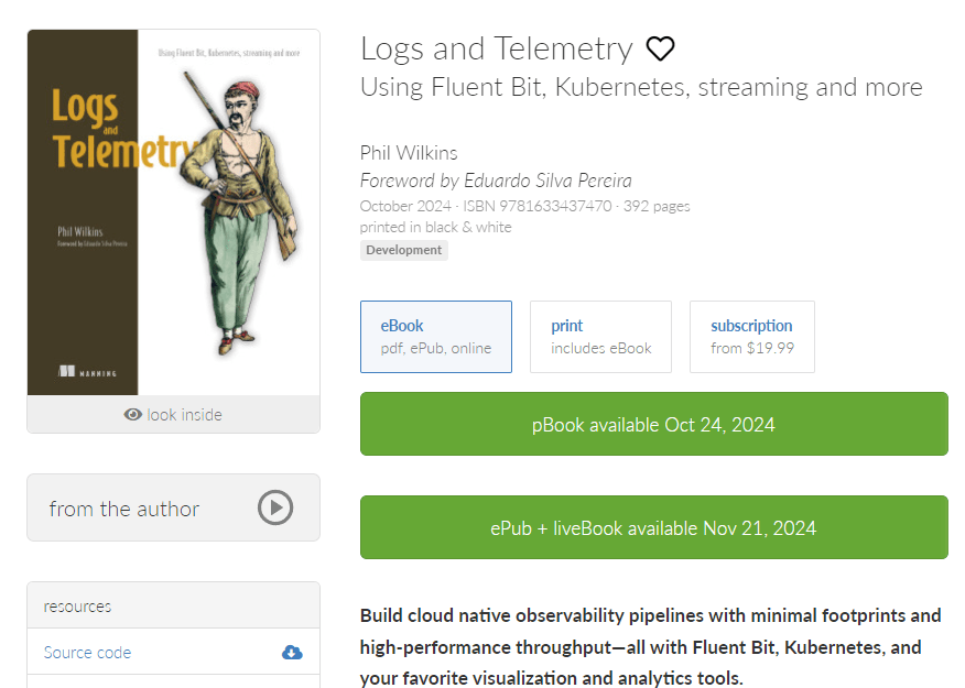 Logs and Telemetry book - order option